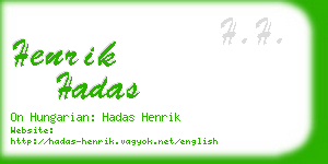 henrik hadas business card